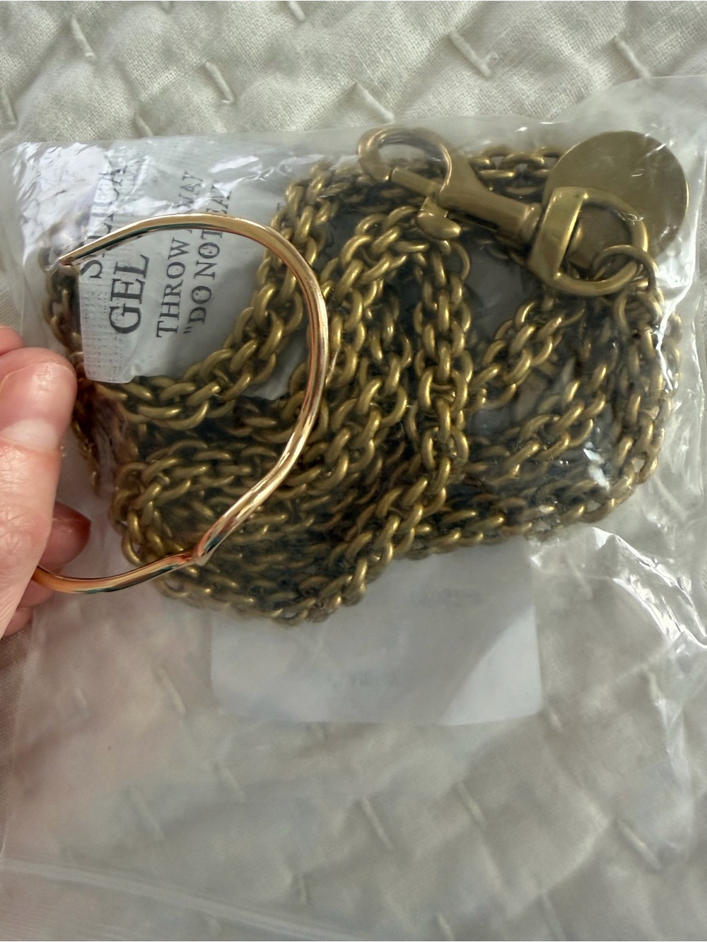 NIB Clare V. Thick Brass Chain Crossbody Strap - Picture 4 of 4